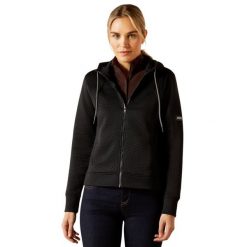 Damska bluza z kapturem full zip Ariat Radiance. Czarne bluzy Ariat, bez wzorów, z kapturem. Za 449.00 zł.