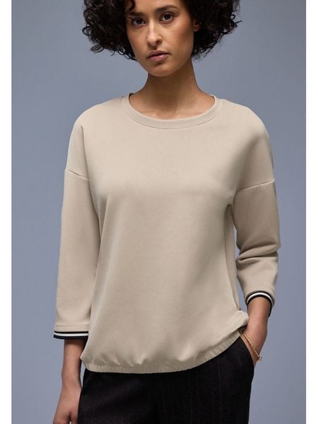 Street One Koszulka w kolorze beżowym rozmiar: 36. Brązowe bluzki Street One, bez wzorów, street, bez kołnierzyka, bez ramiączek. Za 139.95 zł.