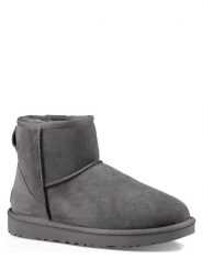 UGG Botki "Classic Mini II" w kolorze szarym z wełny jagnięcej rozmiar: 39. Szare botki UGG, bez wzorów, z wełny, z okrągłym noskiem, bez obcasa, bez zapięcia. Za 660.43 zł.