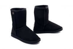Emu Australia WP10002 Platinum Stinger Lo black, śniegowce damskie. Czarne trapery i śniegowce EMU Australia, ze skóry. Za 739.42 zł.