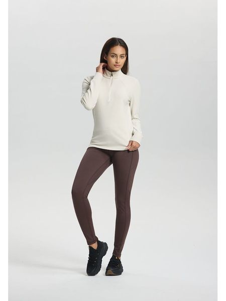 LUHTA Bluza polarowa "Kivisalmi" w kolorze kremowym rozmiar: L. Brązowe bluzy Luhta, l, bez wzorów, z polaru, bez kaptura. Za 143.22 zł.