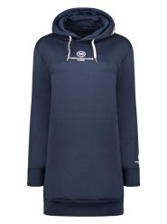 Maison Montaigne Sukienka dresowa "Gilongmai" w kolorze granatowym rozmiar: XXL. Niebieskie sukienki Maison Montaigne, xxl, bez wzorów, z dresówki, bez kołnierzyka, bez ramiączek, mini. Za 86.99 zł.