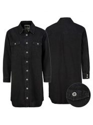 Sublevel Sukienka dżinsowa w kolorze czarnym rozmiar: M. Czarne sukienki Sublevel, m, bez wzorów, z bawełny, bez kołnierzyka, bez ramiączek, midi. Za 123.25 zł.