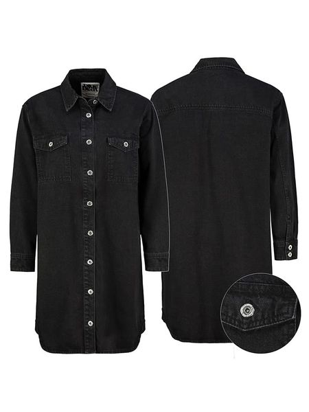 Sublevel Sukienka dżinsowa w kolorze czarnym rozmiar: M. Czarne sukienki Sublevel, m, bez wzorów, z bawełny, bez kołnierzyka, bez ramiączek, midi. Za 123.25 zł.