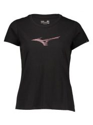 Mizuno Koszulka sportowa w kolorze czarno-jasnoróżowym rozmiar: XS. Czarne koszulki sportowe Mizuno, bez wzorów, bez ramiączek, outdoorowe. Za 59.95 zł.