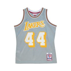 Koszulka NBA Los Angeles Lakers Jerry West 75th NBA 1971. Szare bluzki Mitchell & Ness, bez wzorów, sportowe, bez kołnierzyka, bez ramiączek. Za 672.00 zł.
