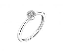 Pierścionek z białego złota z diamentami - 0,05 ct - próba 375. Białe pierścionki Apart, z diamentem, złote. Za 1,529.00 zł.