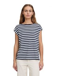 BETTY & CO Koszulka w kolorze granatowo-białym rozmiar: S. Białe bluzki Betty & Co, s, bez wzorów, bez kołnierzyka, bez ramiączek. Za 82.99 zł.