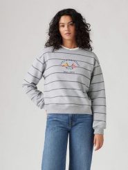 Levi's Bluza w kolorze jasnoszaro-granatowym rozmiar: XS. Szare bluzy Levi's®, s, bez wzorów, z bawełny, bez kaptura. Za 131.74 zł.