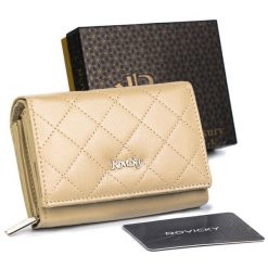 Portfel skórzany Rovicky [DH] R-RD-02-GCL-Q beżowy. Brązowe portfele ROVICKY, bez wzorów, ze skóry. Za 89.99 zł.