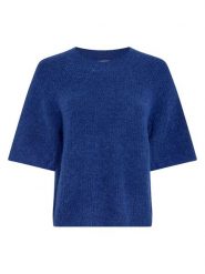 MOSS COPENHAGEN Sweter "Milania" w kolorze niebieskim rozmiar: M/L. Niebieskie swetry Moss Copenhagen, l, bez wzorów, ze splotem, bez ramiączek. Za 165.99 zł.