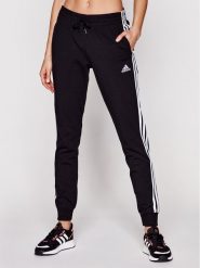 Adidas Spodnie dresowe 3-Stripes GM5542 Czarny Slim Fit. Czarne spodnie dresowe Adidas, l, bez wzorów, z bawełny. Za 129.99 zł.