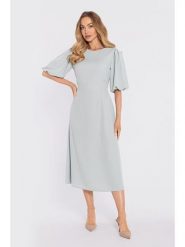 Made of emotion Sukienka w kolorze miętowym rozmiar: XXL. Zielone sukienki Made Of Emotion, xxl, bez wzorów, bez kołnierzyka, bez ramiączek, midi. Za 309.95 zł.