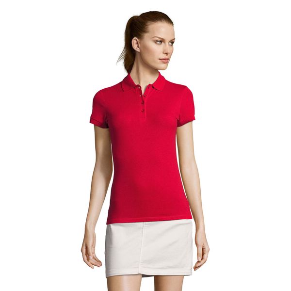 Damska Koszulka Polo Passion. Czerwone koszulki polo SOL'S, bez wzorów, bez ramiączek. Za 61.99 zł.