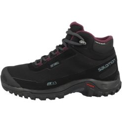 Buty trekkingowe damskie Salomon Shelter CS WP. Czarne trekkingi Salomon, z gumy, trekkingowe. Za 658.00 zł.