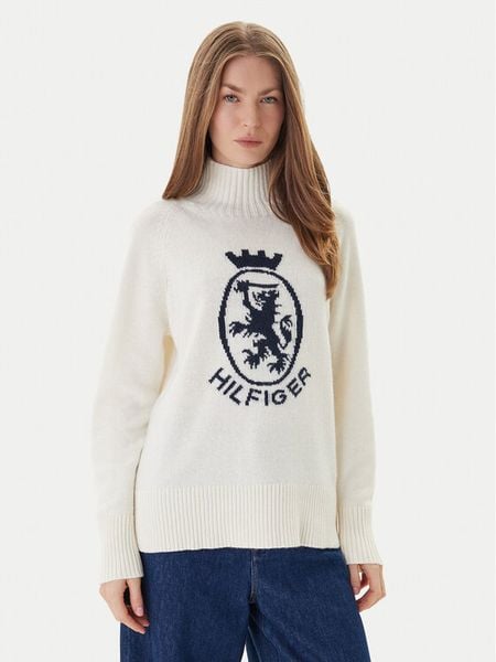 Tommy Hilfiger Golf WW0WW46434 Écru Regular Fit. Golfy TOMMY HILFIGER, l, bez wzorów, z bawełny, bez ramiączek. Za 479.99 zł.