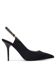 LOVE MOSCHINO Szpilki JA10149G1PIM400A Czarny. Czarne szpilki Love Moschino, bez wzorów, ze skóry, bez obcasa, na szpilce, bez zapięcia. Za 919.99 zł.