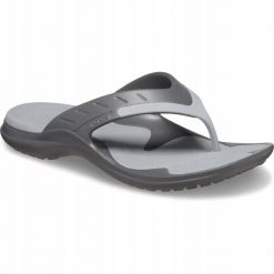 Japonki Dla Dorosłych Crocs Modi Sport Flip. Szare klapki Crocs, bez wzorów, z materiału, bez obcasa. Za 139.99 zł.
