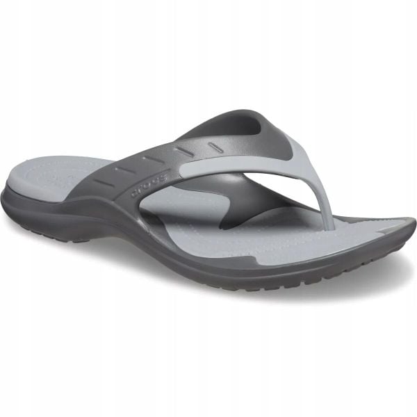 Japonki Dla Dorosłych Crocs Modi Sport Flip. Szare klapki Crocs, bez wzorów, z materiału, bez obcasa. Za 109.99 zł.