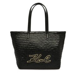 Torebka KARL LAGERFELD. Czarne shopper KARL LAGERFELD, bez wzorów, bez dodatków. Za 1,749.00 zł.