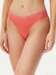Calvin Klein Underwear Stringi LV00QD5270 Różowy. Czerwone stringi Calvin Klein Underwear, bez wzorów, z syntetyku. Za 49.99 zł.
