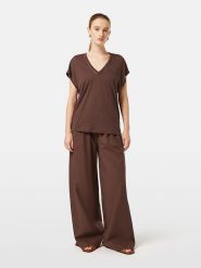 Scotch & Soda Koszulka w kolorze ciemnobrązowym rozmiar: XL. Brązowe bluzki Scotch & Soda, xl, bez wzorów, bez kołnierzyka, bez ramiączek. Za 100.52 zł.