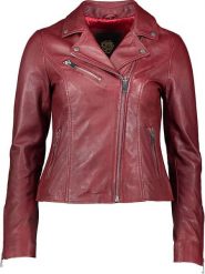 Apple of Eden Skórzana kurtka w kolorze czerwonym rozmiar: 46. Czerwone kurtki Apple of Eden, bez wzorów, z materiału, bez kaptura. Za 500.99 zł.