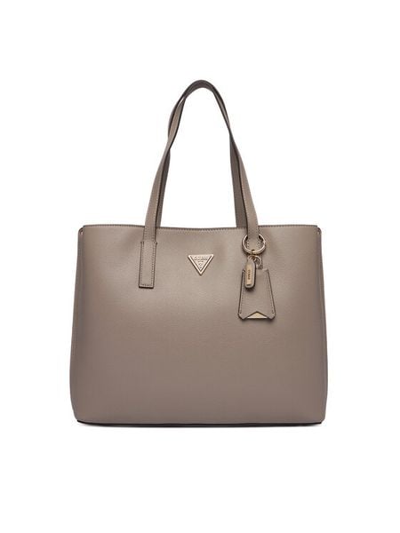 Guess Torebka Meridian II HWBG69 74230 Szary. Szare shopper Guess, z aplikacjami, ze skóry, bez dodatków. Za 679.99 zł.