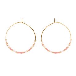 Kolczyki koła z koralowymi i czerwonymi japońskimi koralikami Miyuki. Czerwone kolczyki Lilou, z koralem, ze stali. Za 149.00 zł.