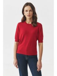 TATUUM Sweter w kolorze czerwonym rozmiar: XS. Czerwone swetry Tatuum, xs, bez wzorów, z bawełny, bez ramiączek. Za 121.45 zł.