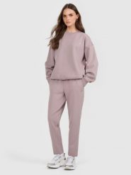 4F Spodnie dresowe damskie - beżowe S. Brązowe spodnie dresowe 4f, l, bez wzorów, z bawełny. Za 129.99 zł.