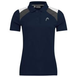 Koszulka do tenisa damska z krótkim rękawem Head Club 22 Tech Polo. Białe bluzki Head, xs, bez wzorów, bez kołnierzyka, bez ramiączek. Za 210.50 zł.