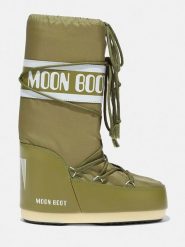 Moon Boot Kozaki zimowe "Icon" w kolorze khaki rozmiar: 35/38. Brązowe kozaki Moon Boot, na zimę, z materiału, bez obcasa, bez zapięcia. Za 263.53 zł.
