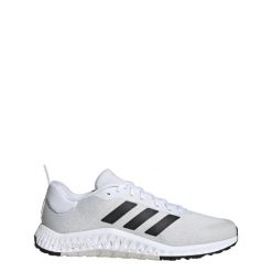 Buty treningowe Everyset. Białe obuwie sportowe Adidas, z materiału, bez zapięcia. Za 383.30 zł.