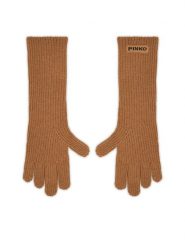 PINKO Rękawiczki Damskie PINKO-Grecia 105997 A2Z4 Brązowy. Brązowe rękawiczki Pinko, bez wzorów, z dzianiny. Za 389.99 zł.