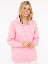 Zwillingsherz Bluza "Wild at heart" w kolorze jasnoróżowym rozmiar: L/XL. Różowe bluzy sportowe Zwillingsherz, l, bez wzorów, z kapturem. Za 185.45 zł.