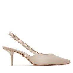 Sandały Max Mara. Szare sandały Max Mara, bez wzorów, bez obcasa, na szpilce, bez zapięcia. Za 2,739.00 zł.