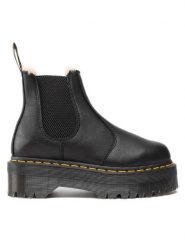 Dr. Martens Sztyblety 2976 Quad Fl 25635001 Czarny. Czarne botki Dr. Martens, bez wzorów, ze skóry, bez obcasa, na płaskiej podeszwie, bez zapięcia. Za 918.51 zł.