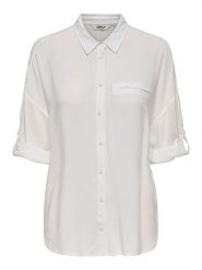 ONLY Koszula w kolorze białym rozmiar: XS. Białe koszule Only, xs, bez wzorów, z wiskozy, bez kołnierzyka, bez ramiączek. Za 52.79 zł.