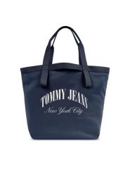 Tommy Jeans Torebka AW0AW15953 Granatowy. Niebieskie torebki klasyczne Tommy Jeans, bez wzorów, z jeansu, bez dodatków. Za 219.99 zł.