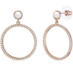 Lulu & Jane Mosiadz Cyrkonia Sztuczna perła Kolczyki 1 ct Damski. Białe kolczyki Lulu & Jane, z cyrkonią, pozłacane, na sztyftcie. Za 419.99 zł.