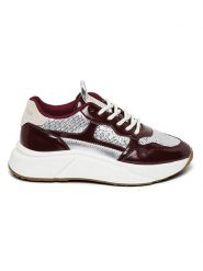 Steve Madden Sneakersy w kolorze srebrno-czerwonym rozmiar: 39. Czerwone trampki Steve Madden, bez wzorów, bez zapięcia. Za 321.39 zł.