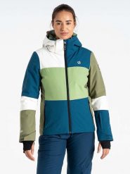 Dare 2b Kurtka narciarska "Banded" w kolorze niebiesko-zielonym rozmiar: 44. Niebieskie kurtki narciarskie Dare 2b, bez wzorów, bez kaptura, narciarskie. Za 460.45 zł.