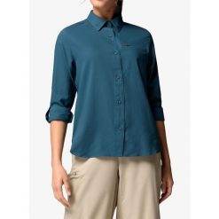 Koszula podróżnicza damska Columbia Silver Ridge Utility II LS Shirt. Niebieskie koszule Columbia, bez wzorów, sportowe, bez kołnierzyka, bez ramiączek. Za 330.69 zł.