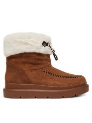 Guess Śniegowce FLFKEN LEA10 Brązowy jasny. Brązowe trapery i śniegowce Guess, ze skóry. Za 714.99 zł.