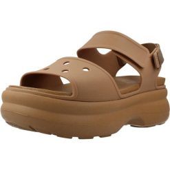 Sandały CROCS 211755C Brązowy. Brązowe sandały Crocs, bez wzorów, z syntetyku, bez obcasa, bez zapięcia. Za 344.99 zł.