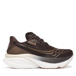 Buty do biegania Saucony. Brązowe obuwie sportowe Saucony, bez zapięcia, do biegania. Za 699.99 zł.
