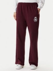 Tommy Hilfiger Spodnie dresowe UW0UW06081 Bordowy Wide Leg. Czerwone spodnie dresowe TOMMY HILFIGER, xl, bez wzorów, z bawełny. Za 349.99 zł.
