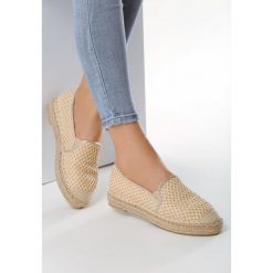Beżowe Espadryle Nonassociation. Brązowe espadryle Born2be, z aplikacjami, bez obcasa, na płaskiej podeszwie, bez zapięcia. Za 69.99 zł.