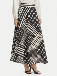 Rinascimento Spódnica trapezowa CFC0127529003 Czarny Regular Fit. Czarne spódnice Rinascimento, l, bez wzorów, z bawełny, trapezowe. Za 699.99 zł.